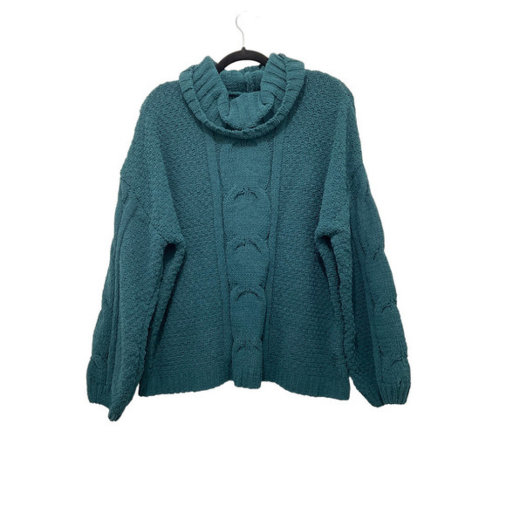Seven7 Cable Knit Cowl Neck Sweater
